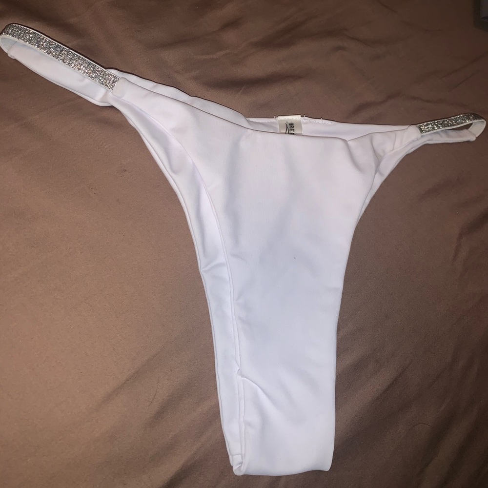 White Breezy Swim bottom. Cheeky!